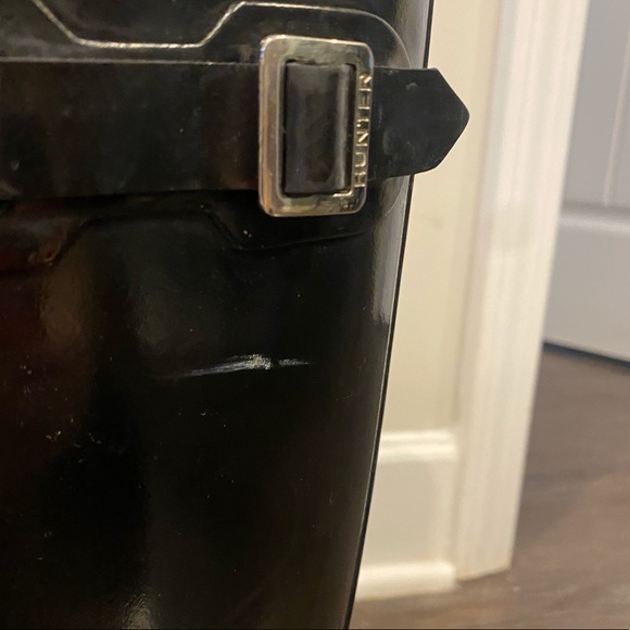 original tall gloss buckle strap rain boots - Picture 6 of 7